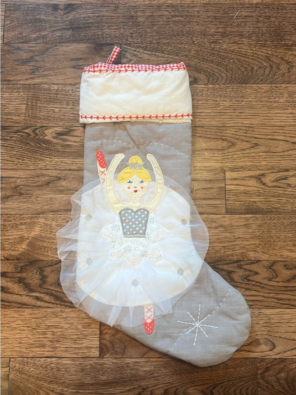 Pottery Barn Kids Ballerina Christmas Stocking Tulle Tutu Holiday